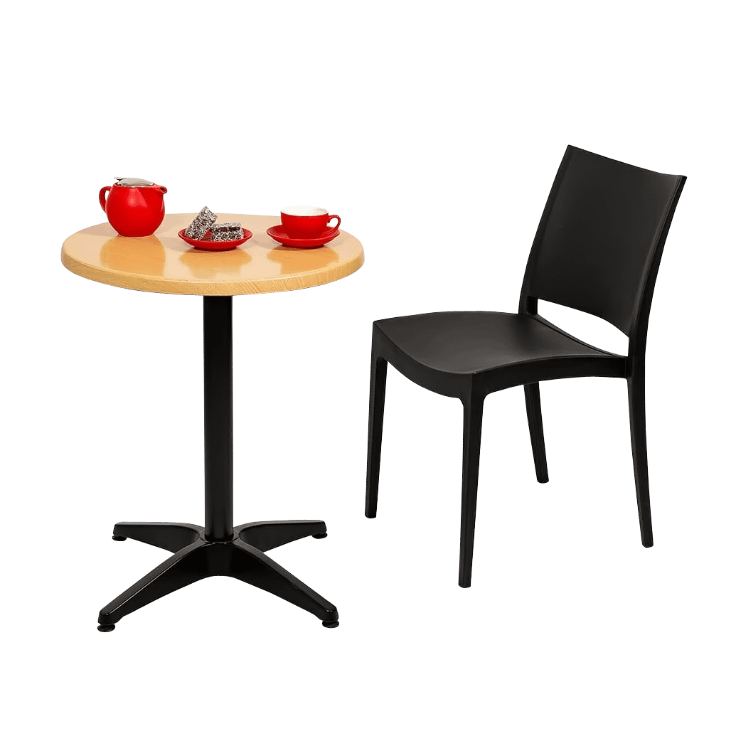 Round Ricardo High Pressed Resin Table Tops, Light Beech - Image 3