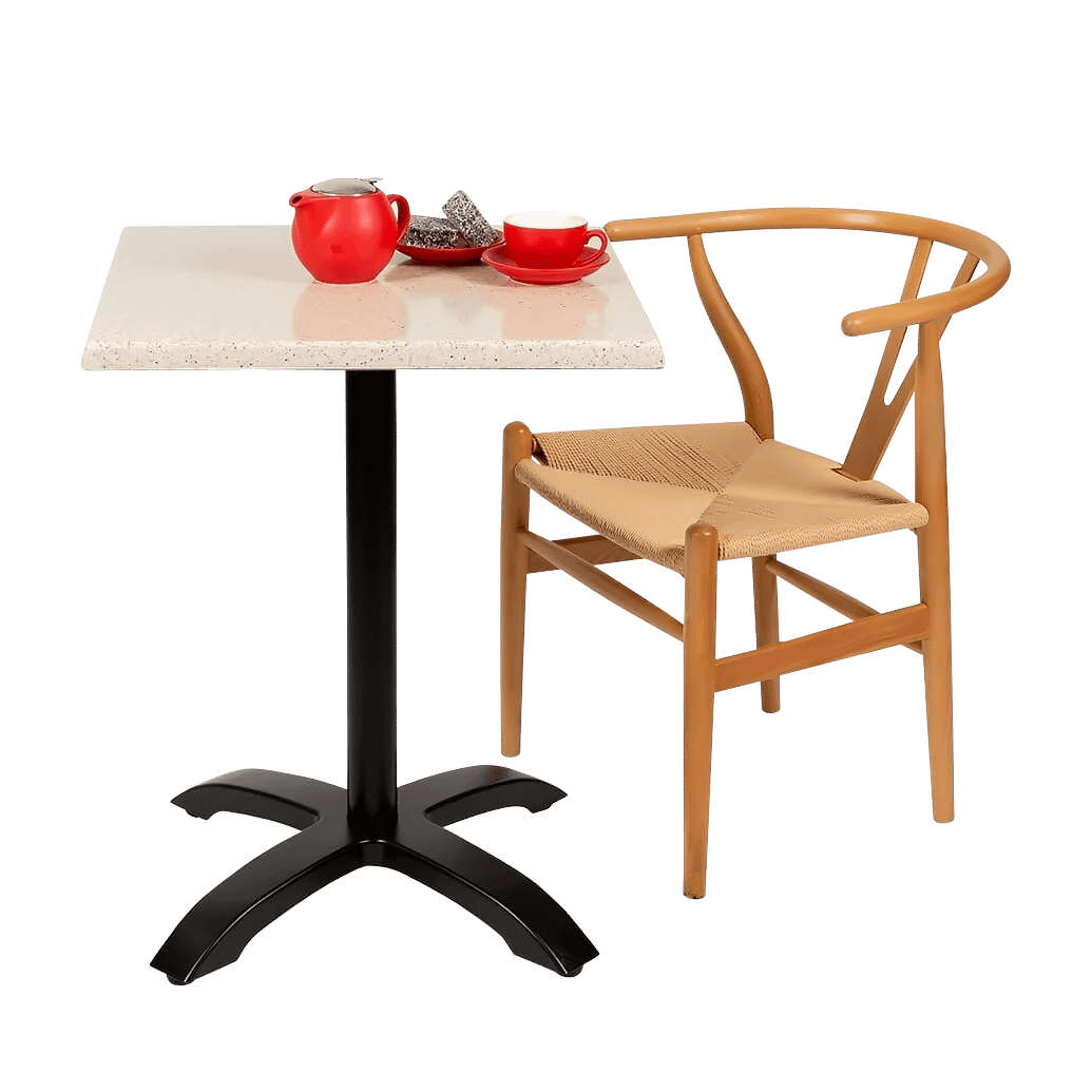 Square Ricardo High Pressed Resin Table Tops, Arketa Stone - Image 3