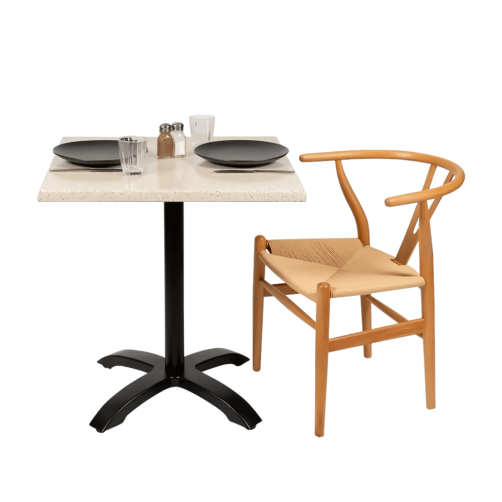 Square Ricardo High Pressed Resin Table Tops, Arketa Stone - Image 4