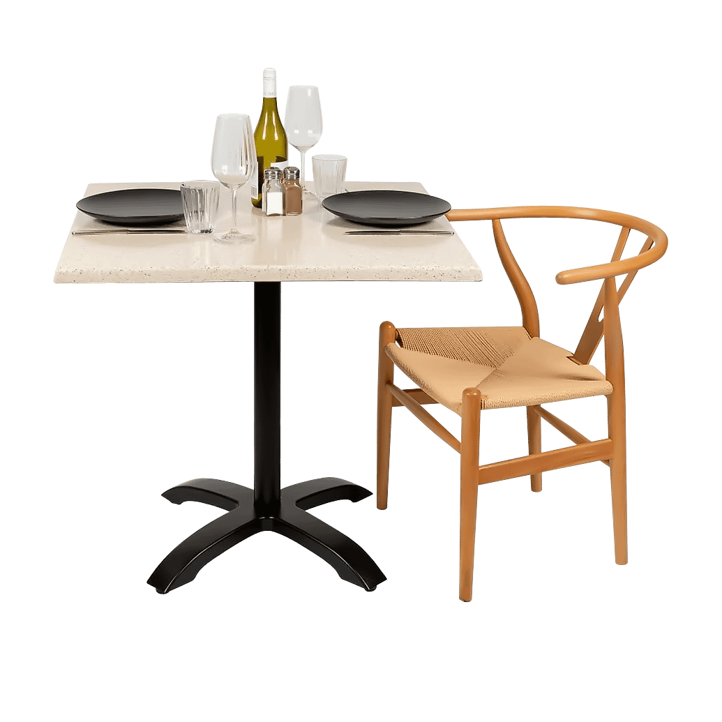 Square Ricardo High Pressed Resin Table Tops, Arketa Stone - Image 5