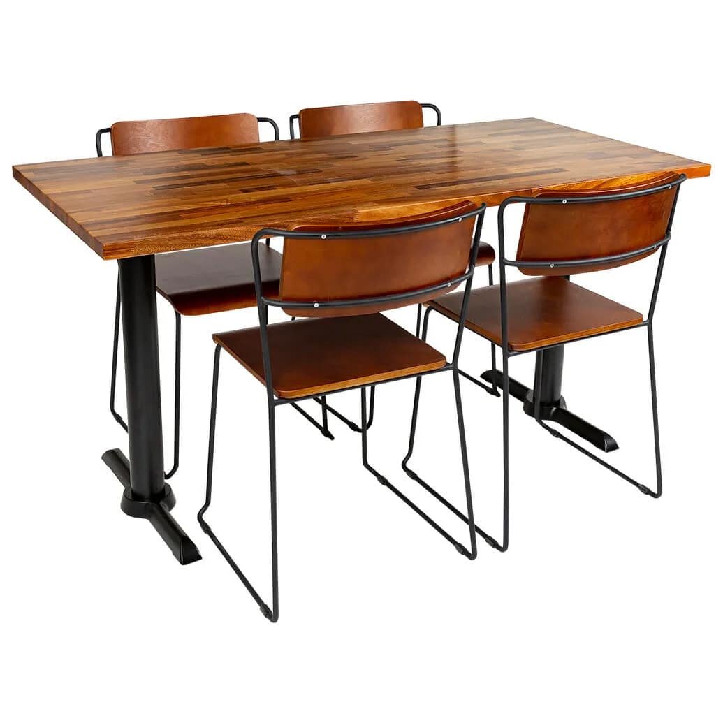 Rectangle Rafael Hardwood Timber Table Tops Walnut - Image 4