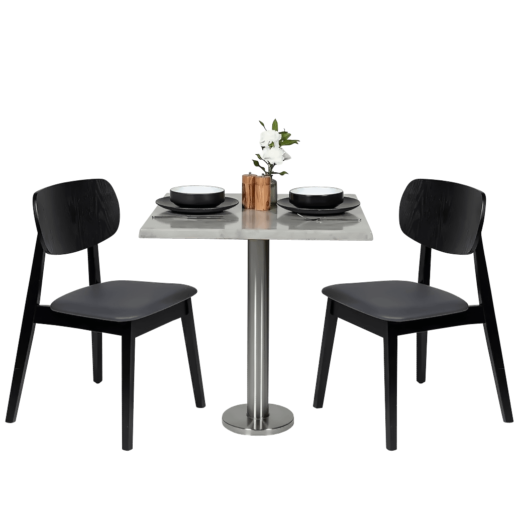Square Ricardo High Pressed Resin Table Tops Cement Finish - Image 4