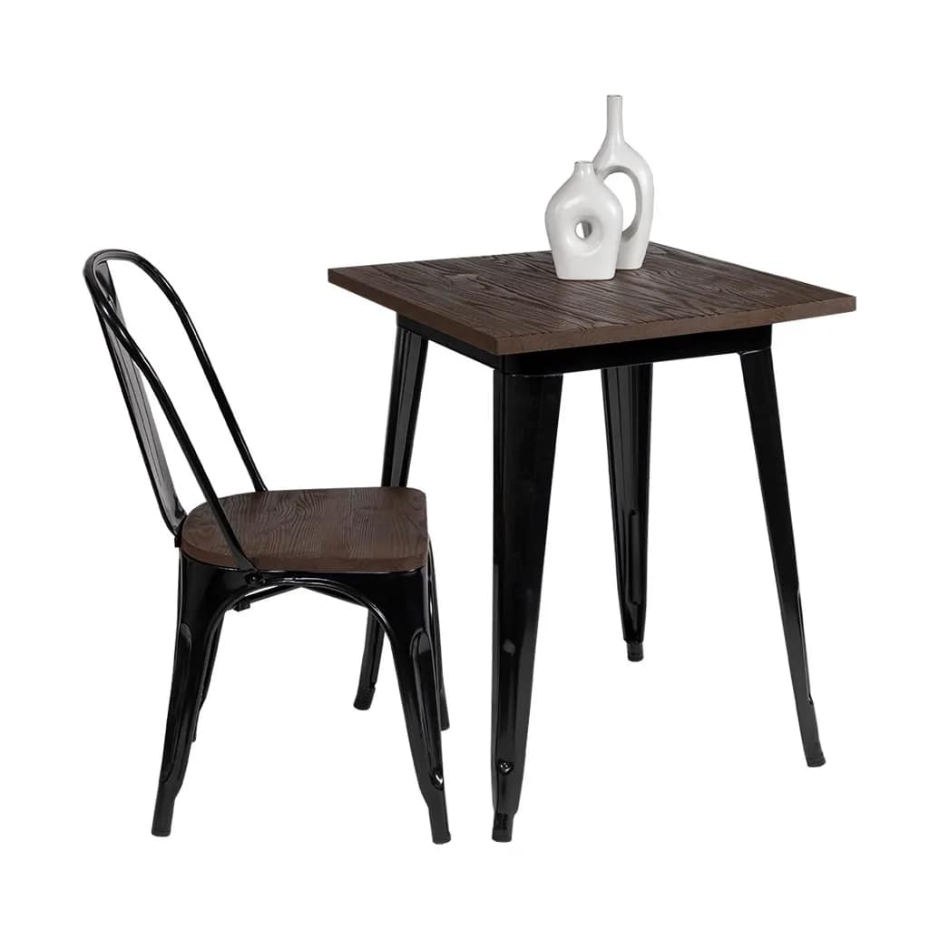 Replica Tolix Chair, Timber Seat - Image 4