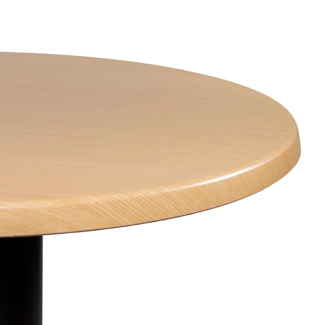 Round Ricardo High Pressed Resin Table Tops, Light Beech - Image 2