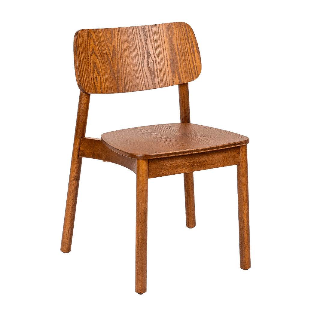 Fabian-walnut-angled-chairforce Fabian Timber Chair - Image 1