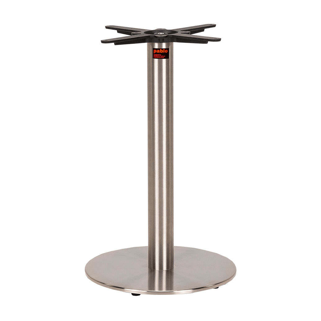 Jasper Silver Stainless Steel Dining Table Base - Image 1