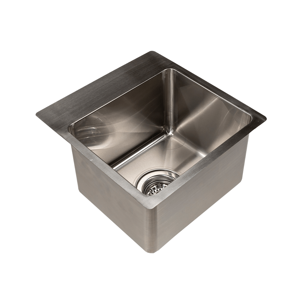 Handbasin Top In Bowl Stainless Steel 15Lt 300 x 250mm sink, with 80mm Tap Lip - Image 1