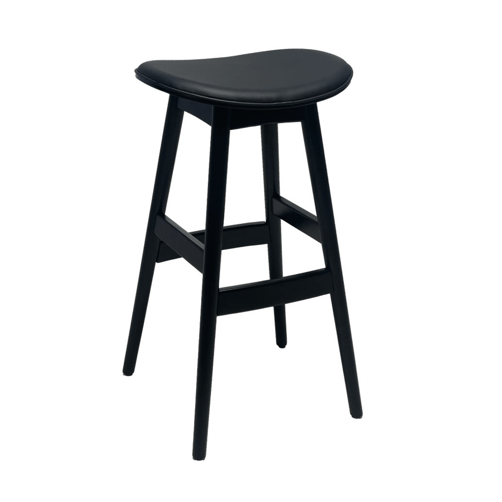 Milos-Black-temp-Chairforce_2 Milos Timber Bar Stool Black - Image 1