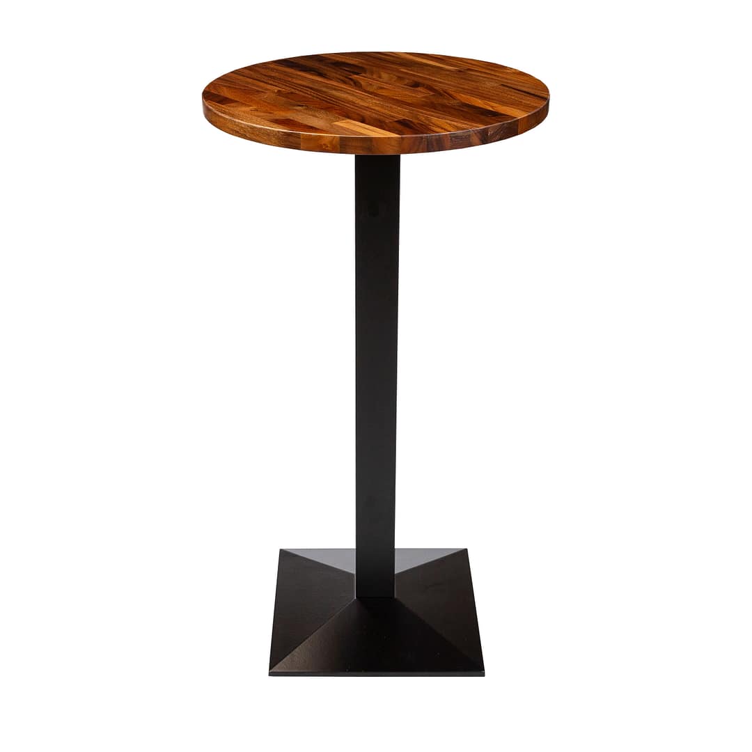 Round Rafael Hardwood Timber Table Tops Walnut - 60cm - Image 3