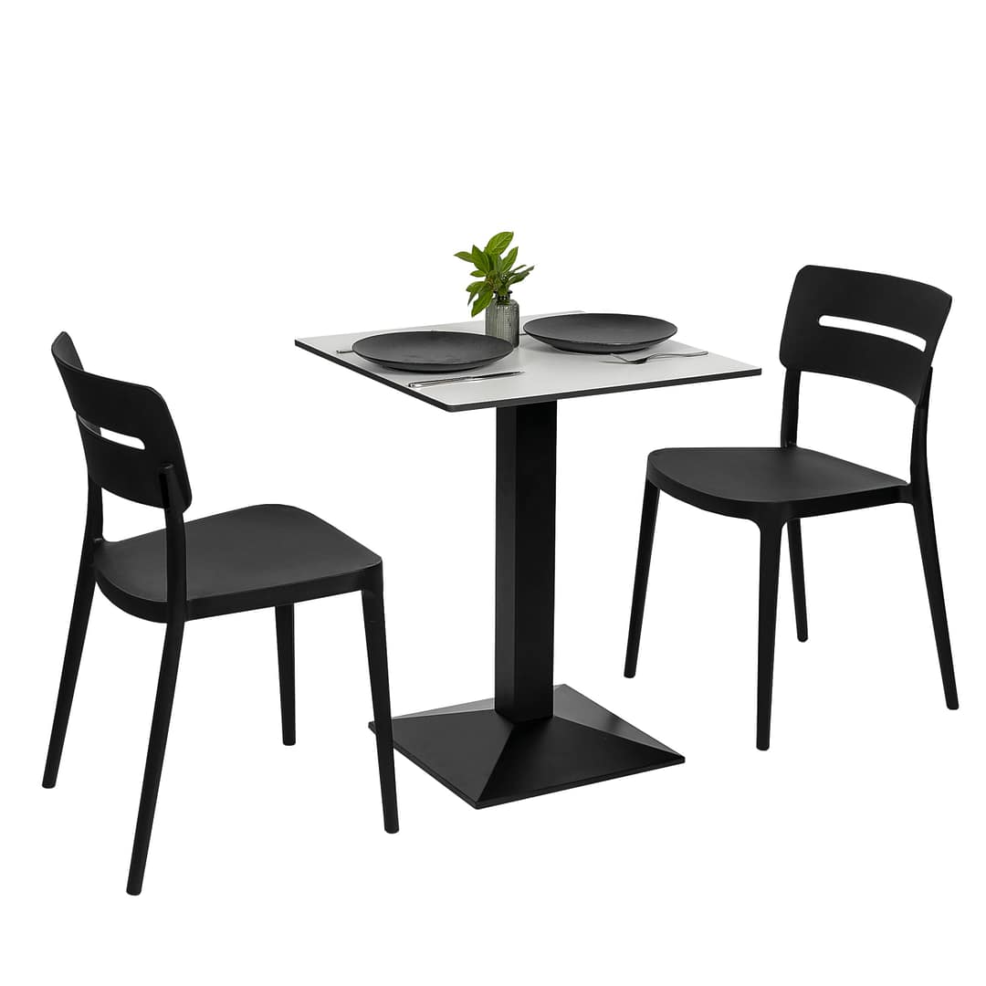 Square Diego Composite High Pressed Laminate Table Tops, White - Image 3