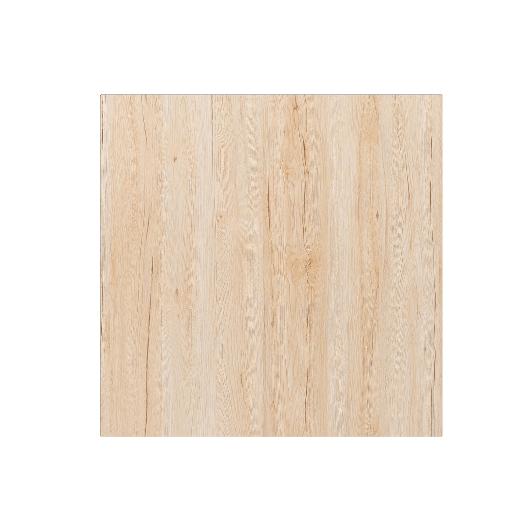 Square Diego Composite High Pressed Laminate Table Tops, Light Oak - Image 1