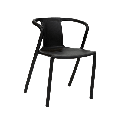 Adella Black Plastic Chair .