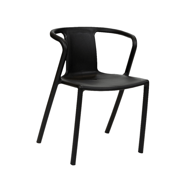 Adella Black Plastic Chair .