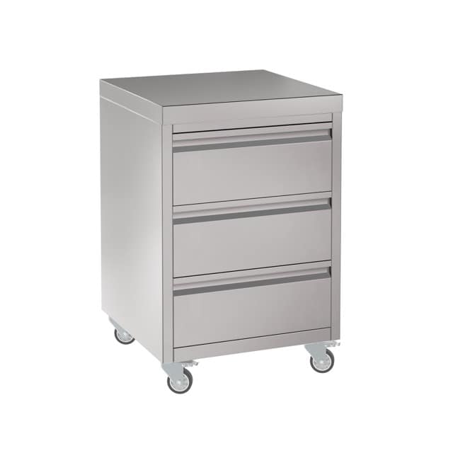 3 Drawer Commercial Kitchen Cabinet 60 x 61 x 90cm high - Image 2