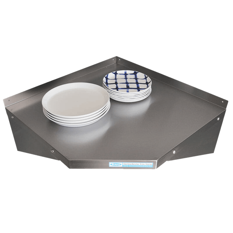 stainless steel wall mounted shelf