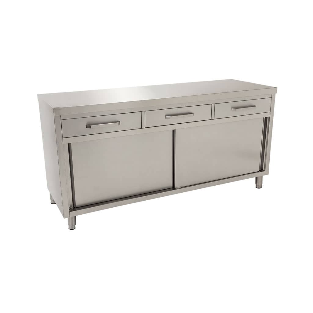 Stainless Steel Cabinet for Commercial Kitchens, 1800 x 610 x 900mm high