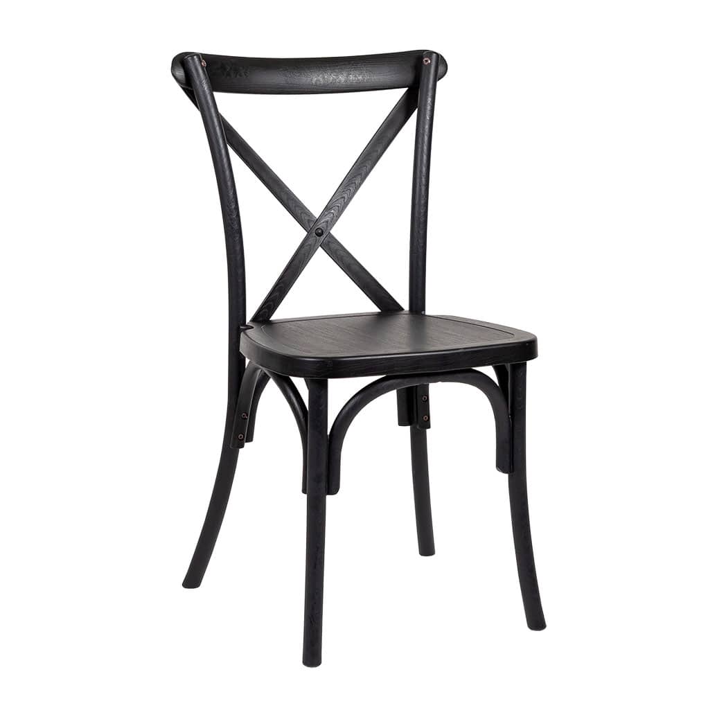 Polypropylene Provincial Crossback Chair, With Timber Grain