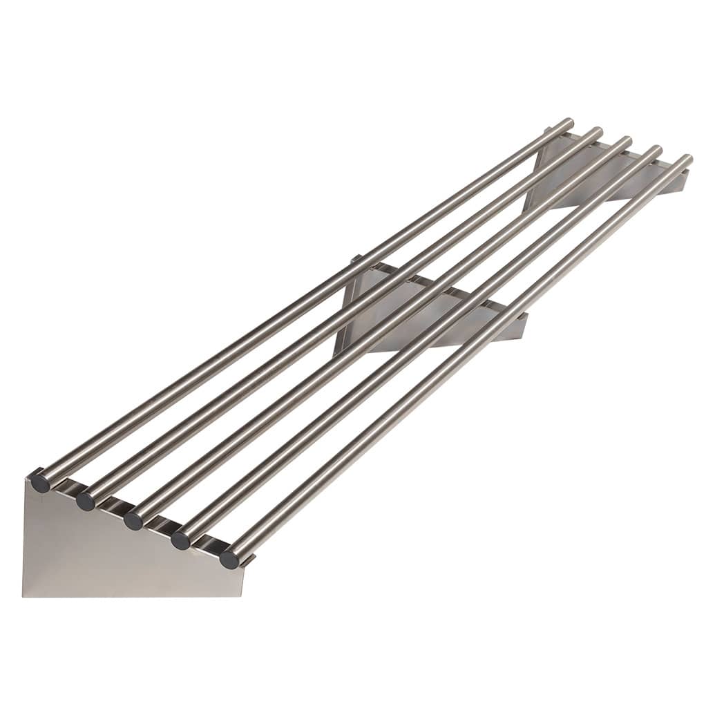 NEW Stainless Steel Pipe Wall Shelf, 2000 X 300mm deep