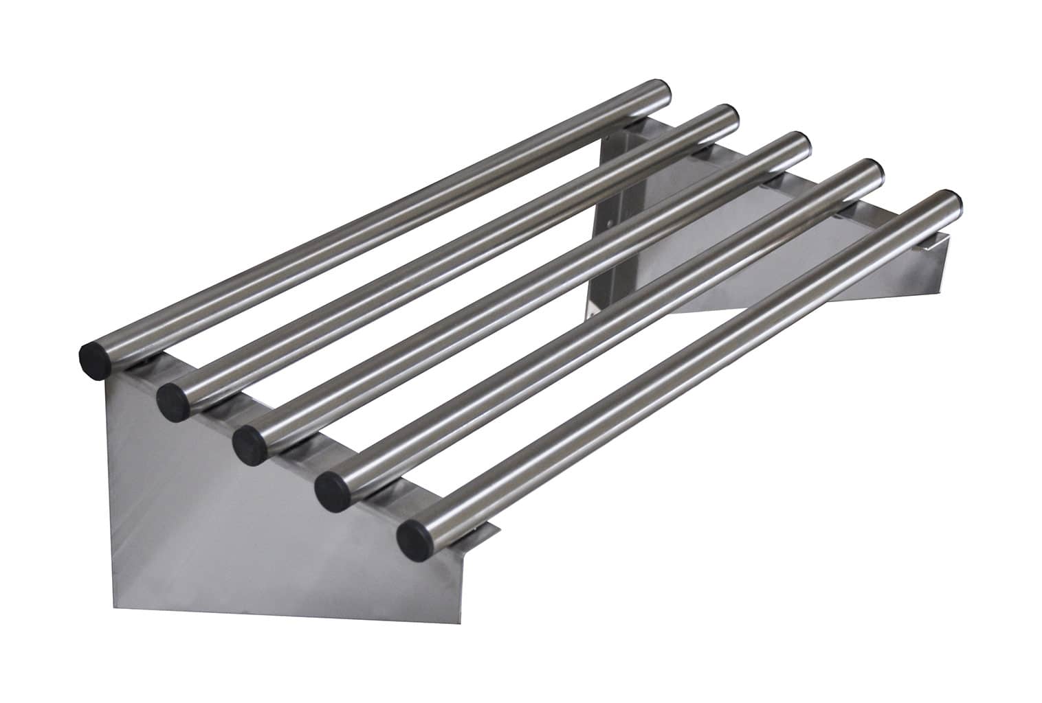 Stainless Pipe Wall Shelf, 600 X 300mm deep-0