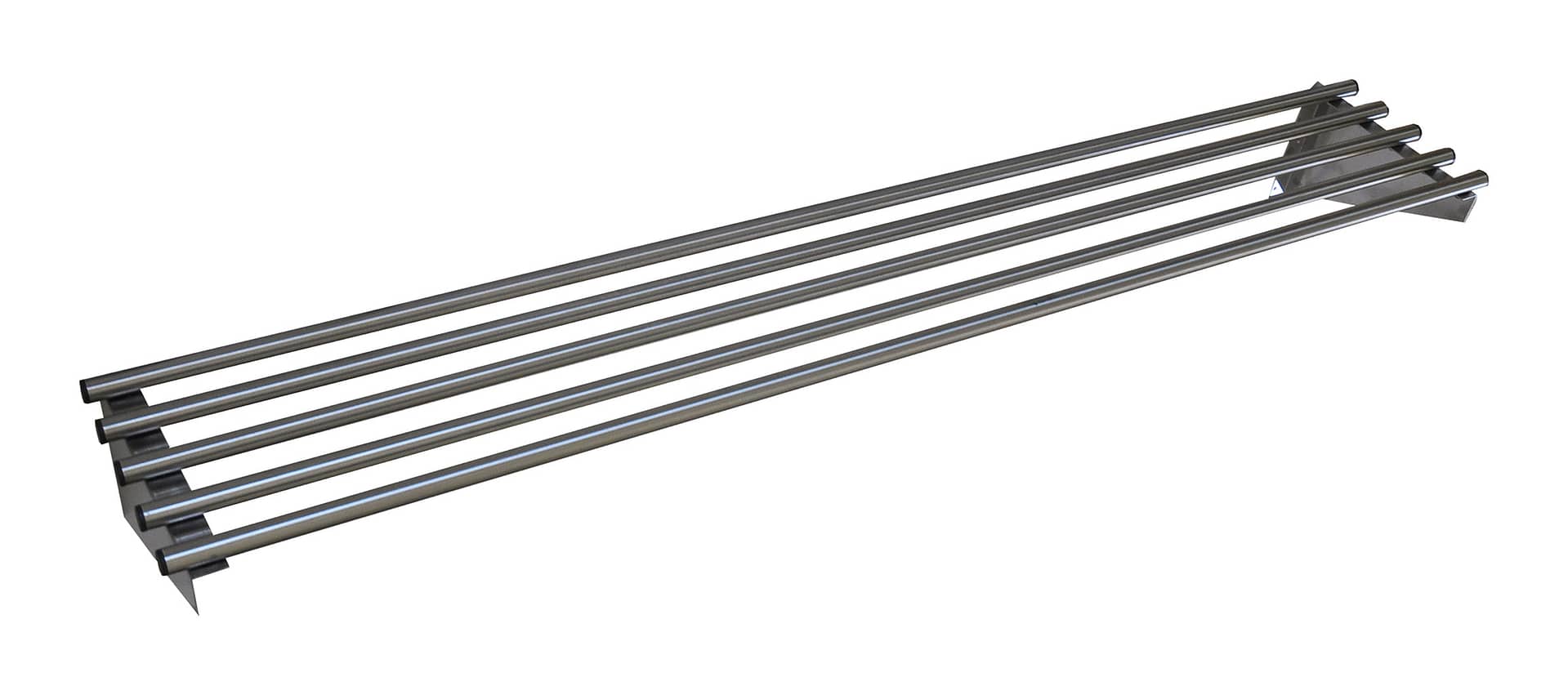 Stainless Steel Restaurant Pipe Wall Shelf, 1800 X 300mm deep-0