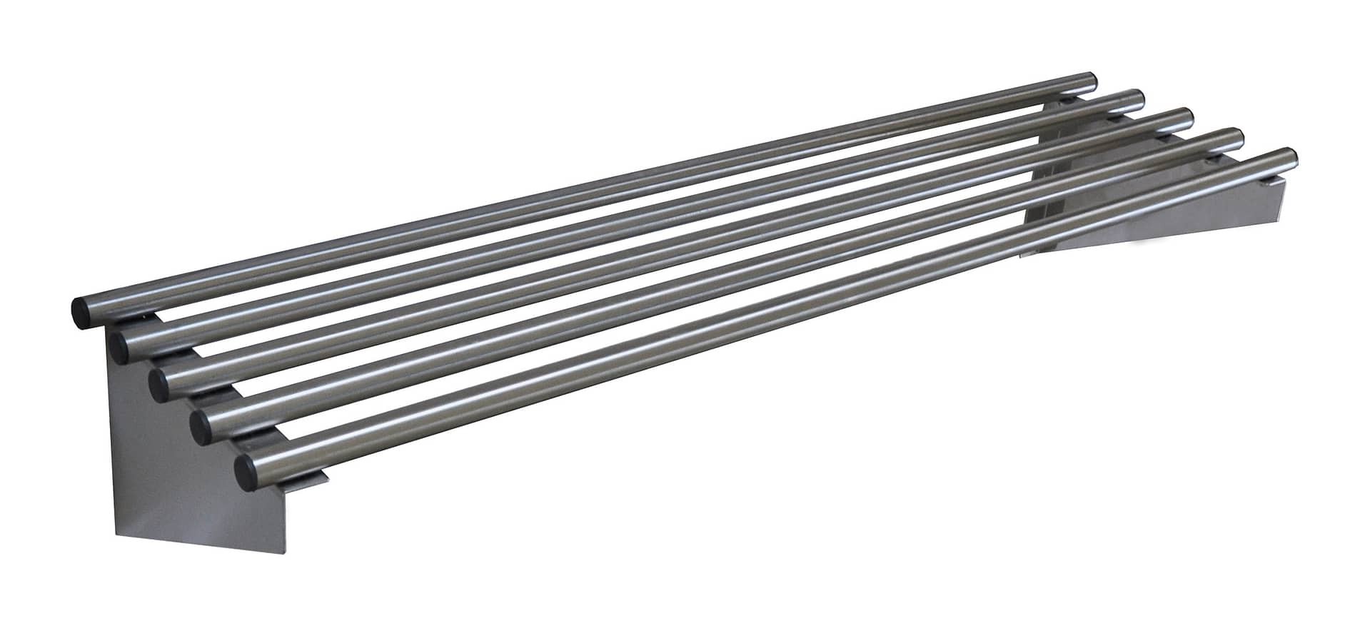 Stainless Steel Pipe Wall Shelf, 1200 X 300mm deep