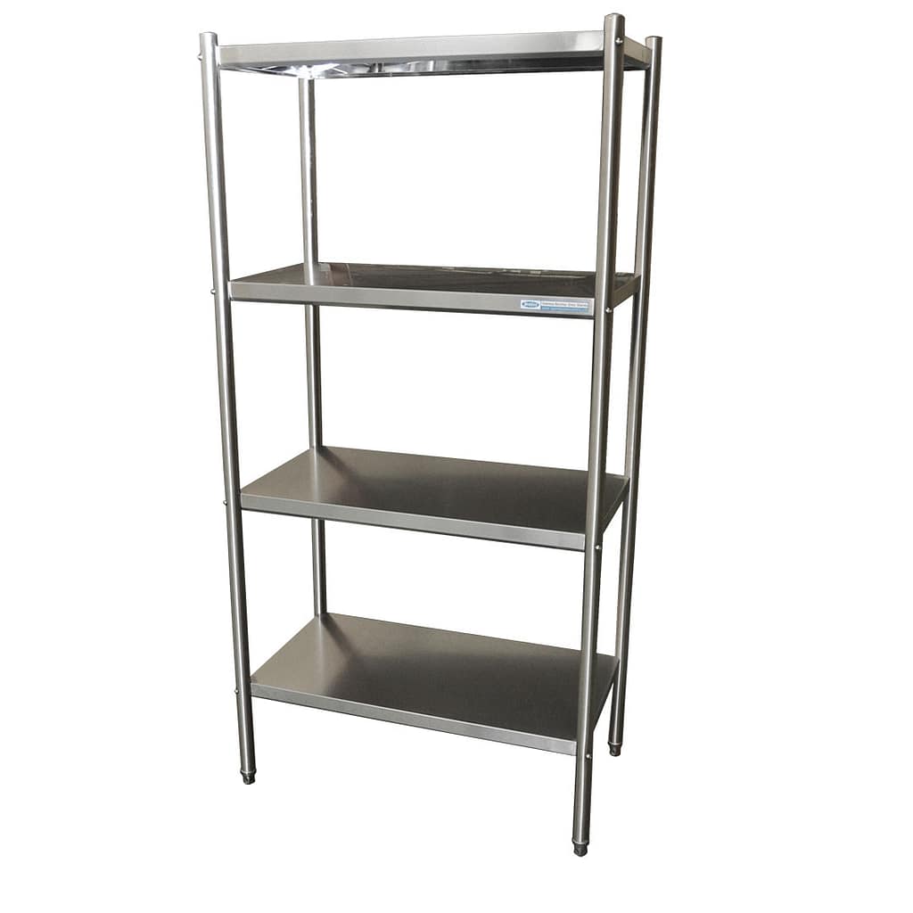 4Tier Stainless Commercial Kitchen Shelf, 900 x 510 x 1800mm high