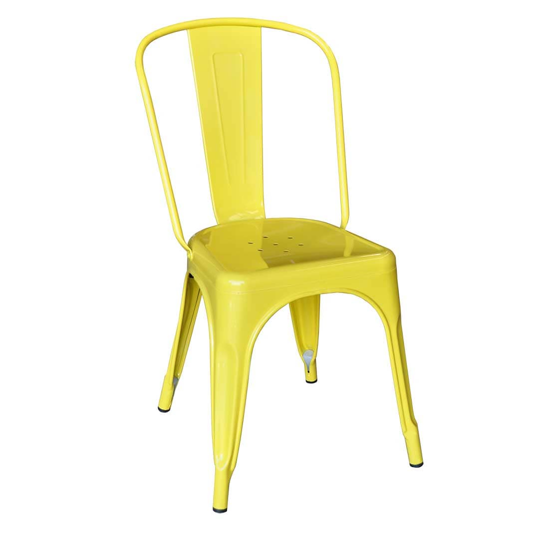 yellow tolix chairs