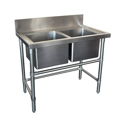 Double Stainless Steel Kitchen Sink, 1000 x 610 x 900mm high - Brayco ...