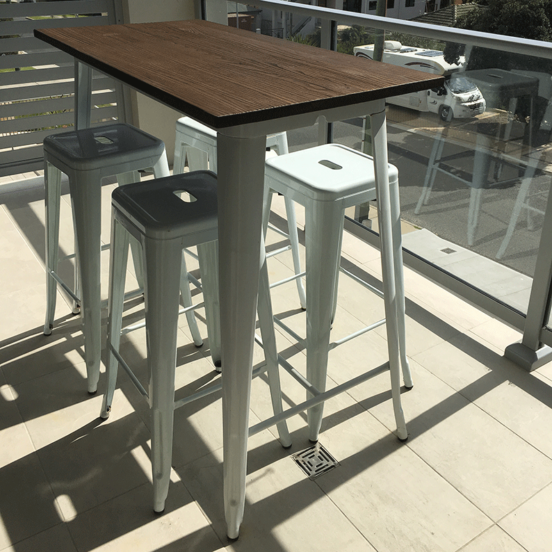 tall bar stool and table