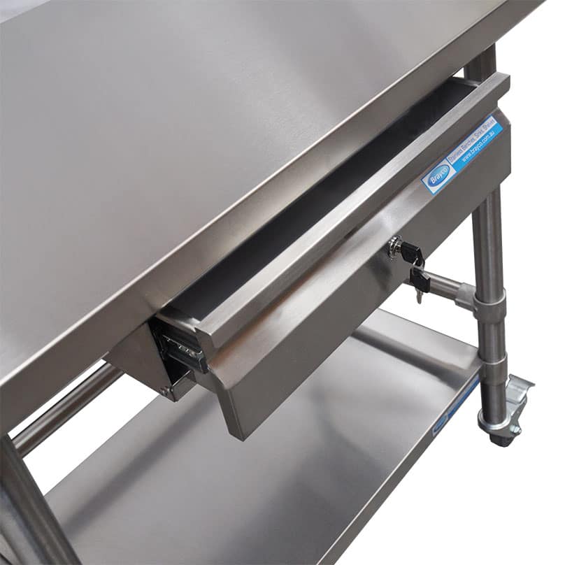 Commercial Grade Stainless Steel Medical Trolley, 762 x 762 x 900mm