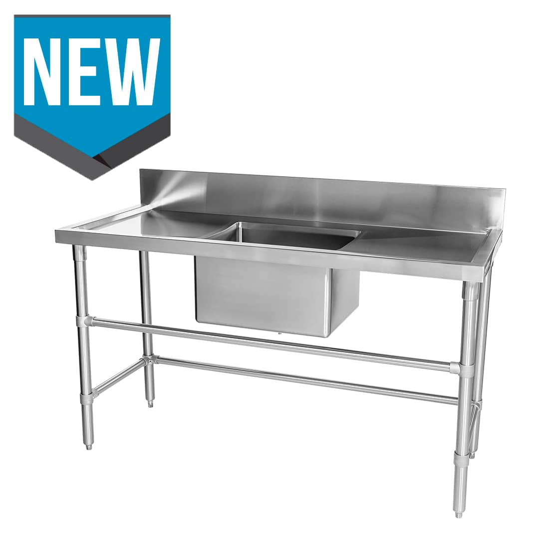 Stainless Steel Catering Sink - Right And Left Bench, 1500 x 610 x ...