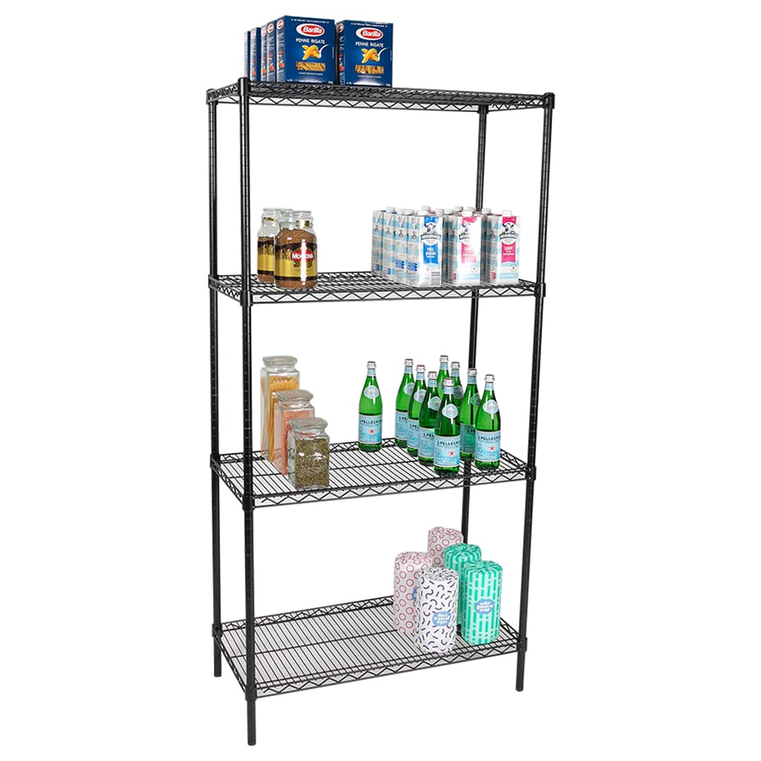 Epoxy Wire Shelving For Coolroom/Dry Store, 4 Tier, 914 X 457 deep x