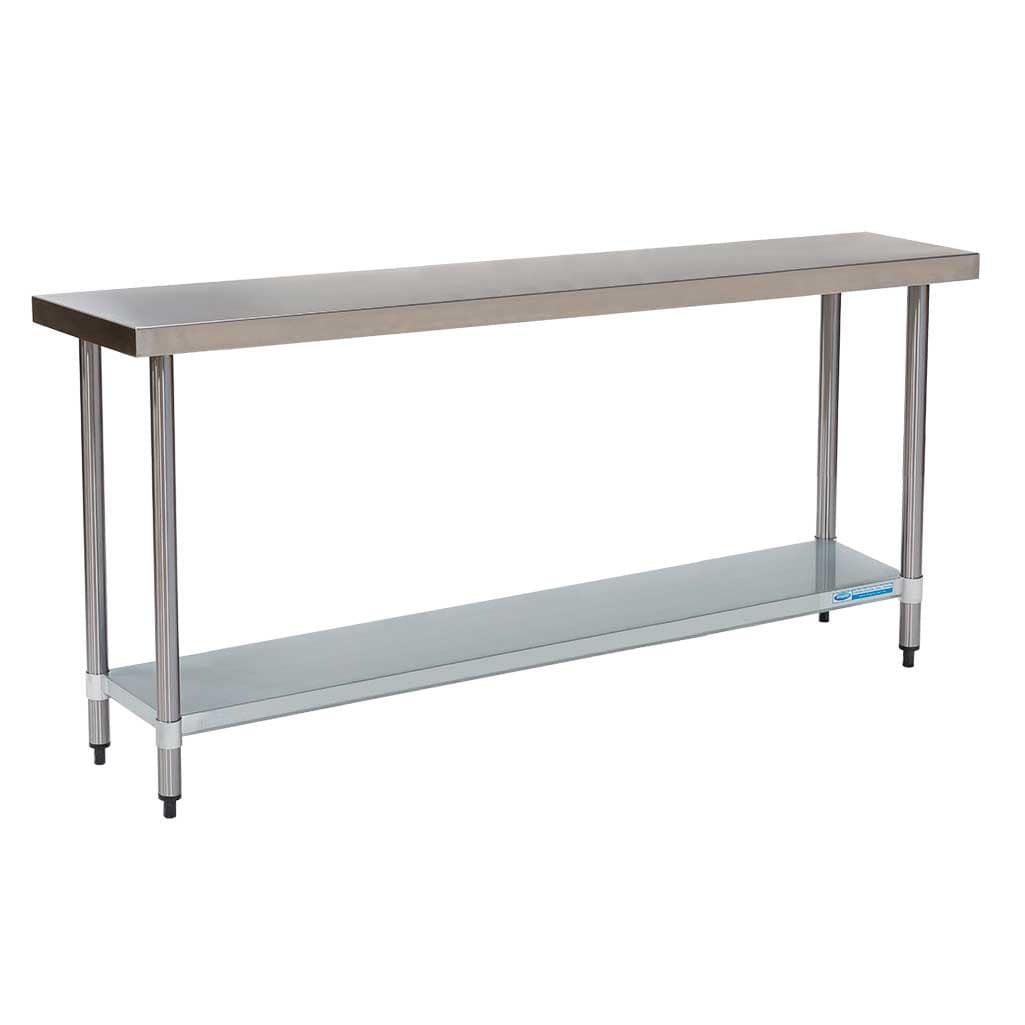 Commercial Grade Stainless Steel Flat Bench 1800 x 450 x 900mm high ...