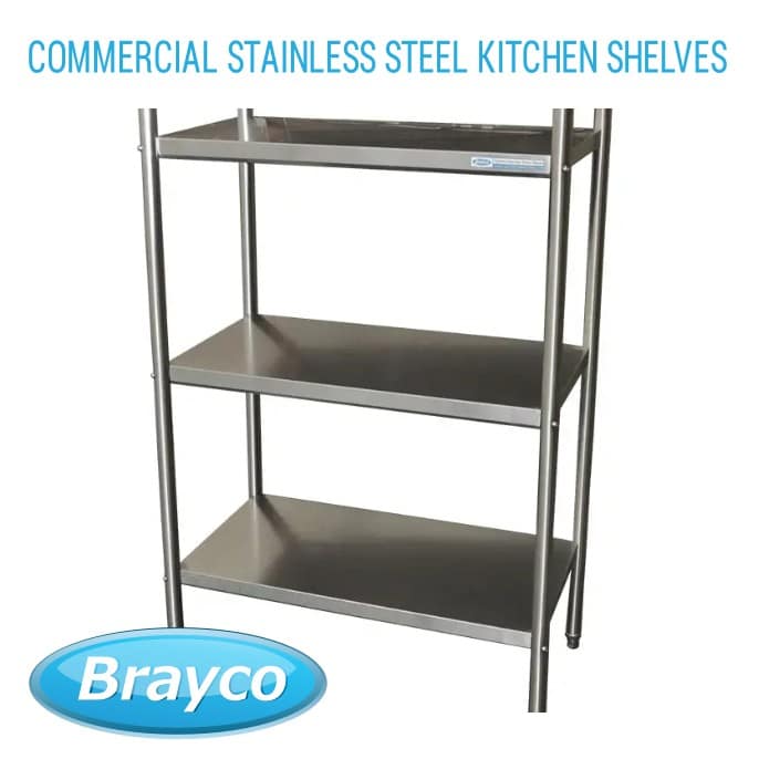 Buy Complete Bay Commercial Kitchen Shelves, Brayco AU