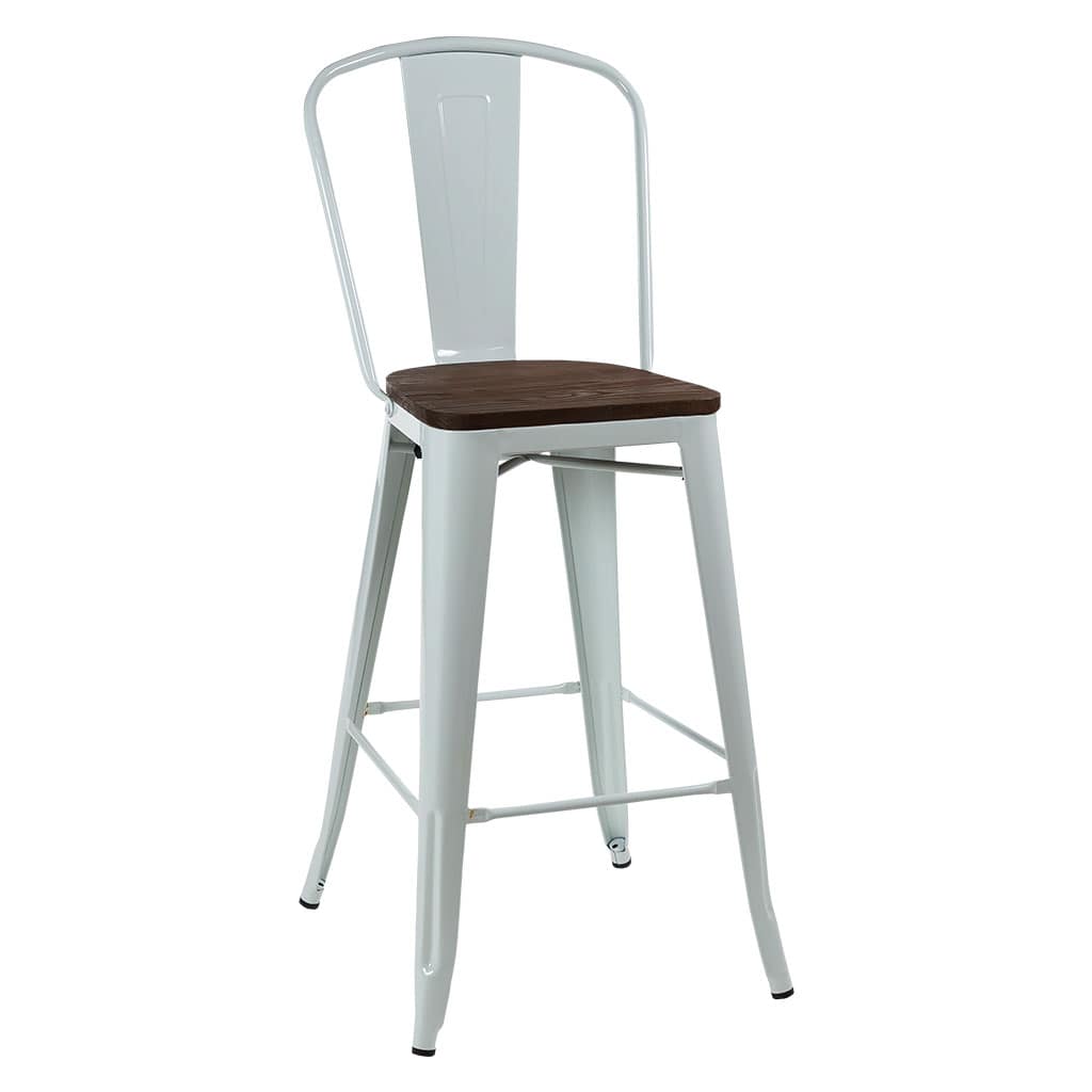 Replica Tolix Bar Stool With High Back, 76cm