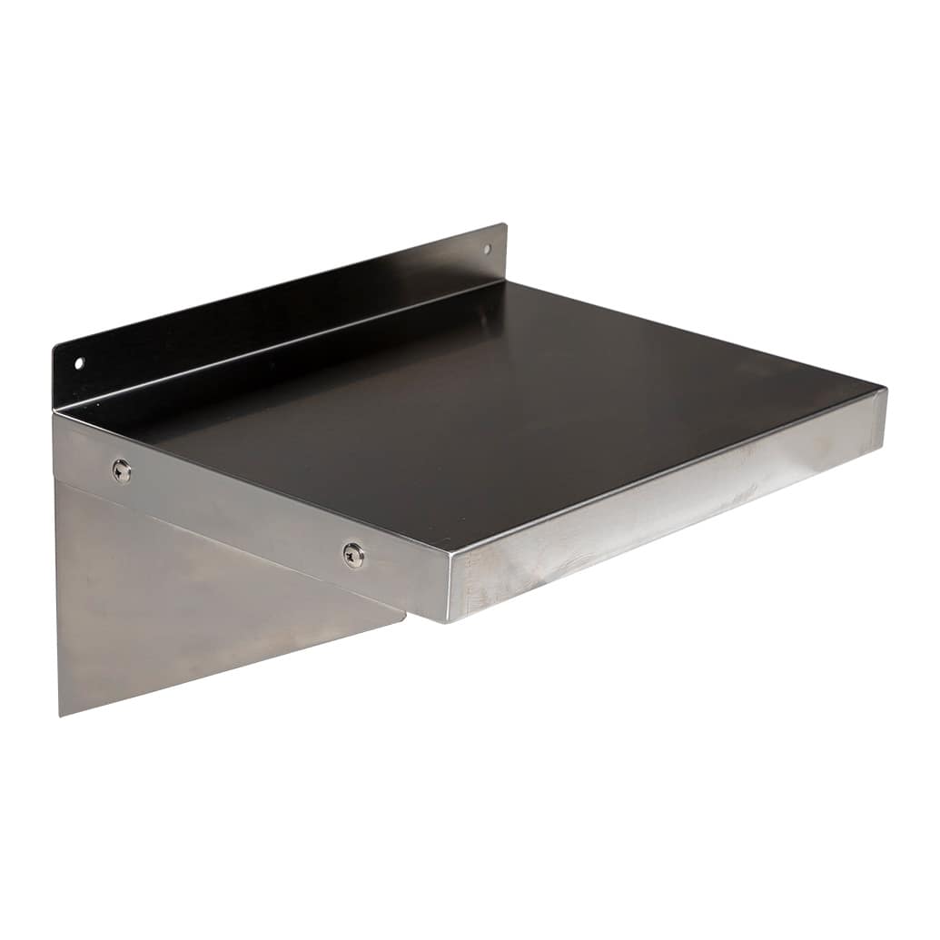 Stainless Steel Solid Wall Shelf, 400 X 300mm deep