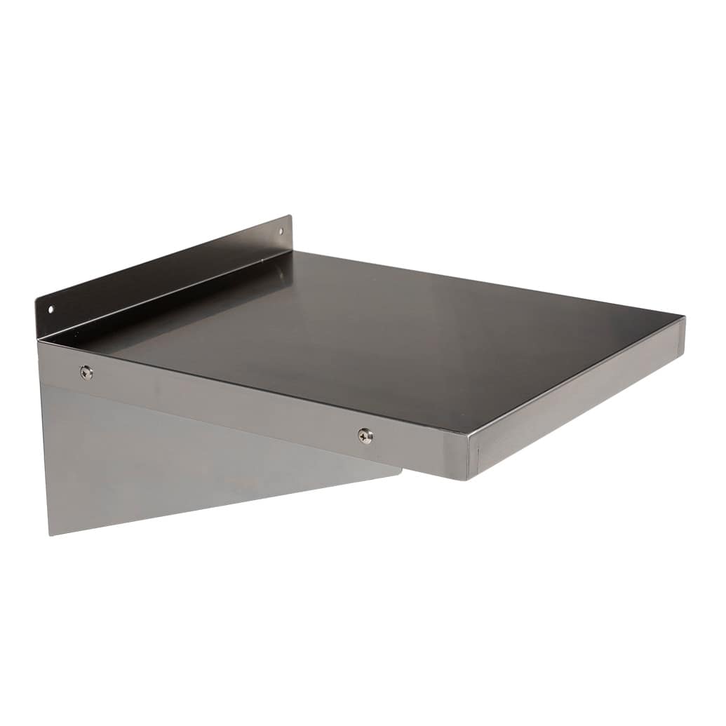 Stainless Steel Solid Wall Shelf, 400 X 450mm deep