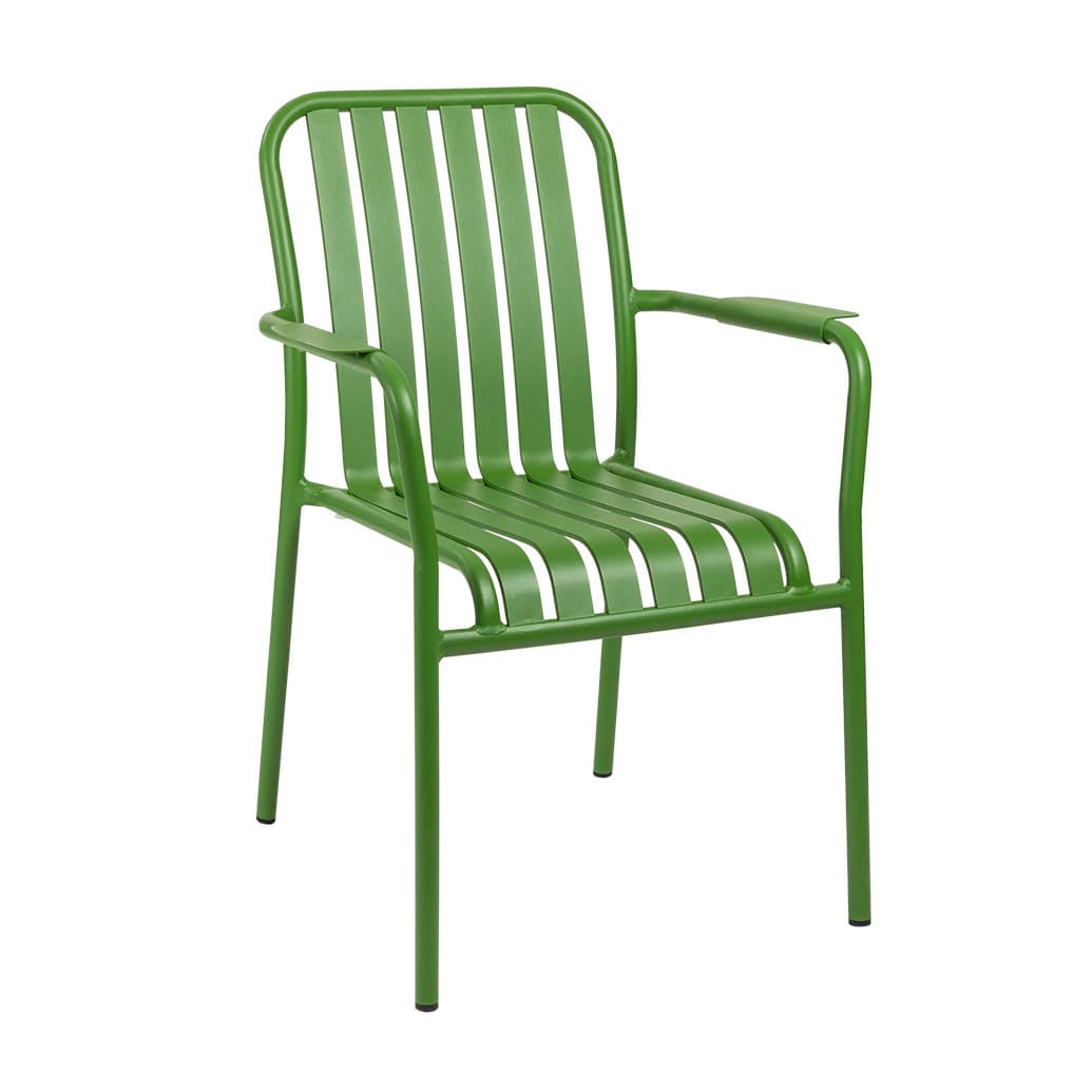 Santos Outdoor Dining Armchair – Red / Green