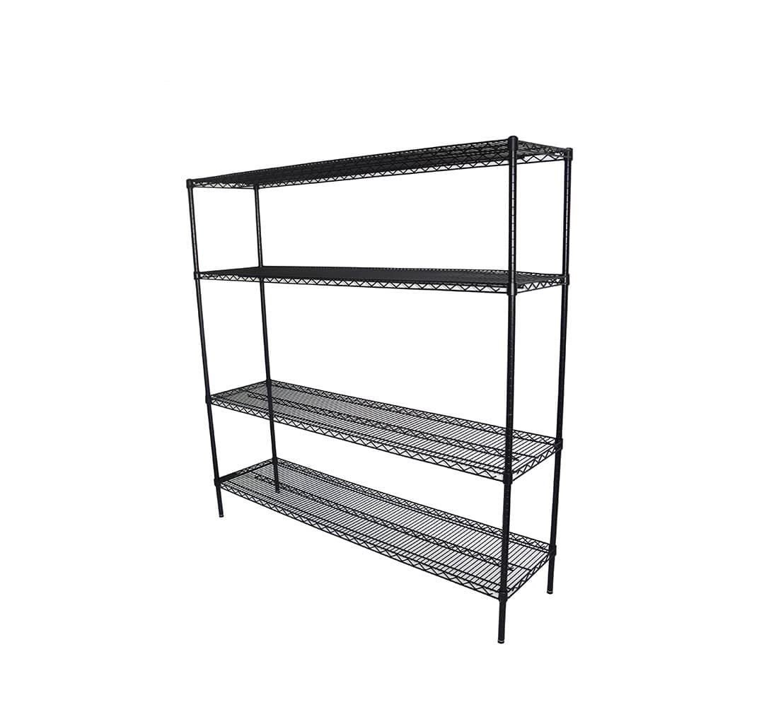 Epoxy Wire Shelving For Coolroom/Dry Store, 4 Tier, 1829 X 457 deep x 1500mm high