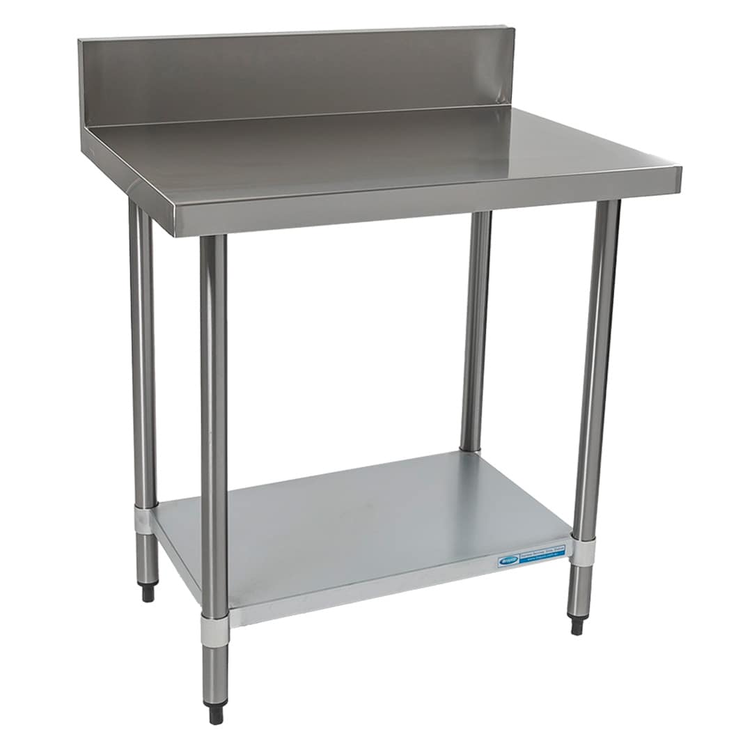 Commercial 304 Grade Stainless Steel Splashback Bench, 900 x 610 x 900mm high