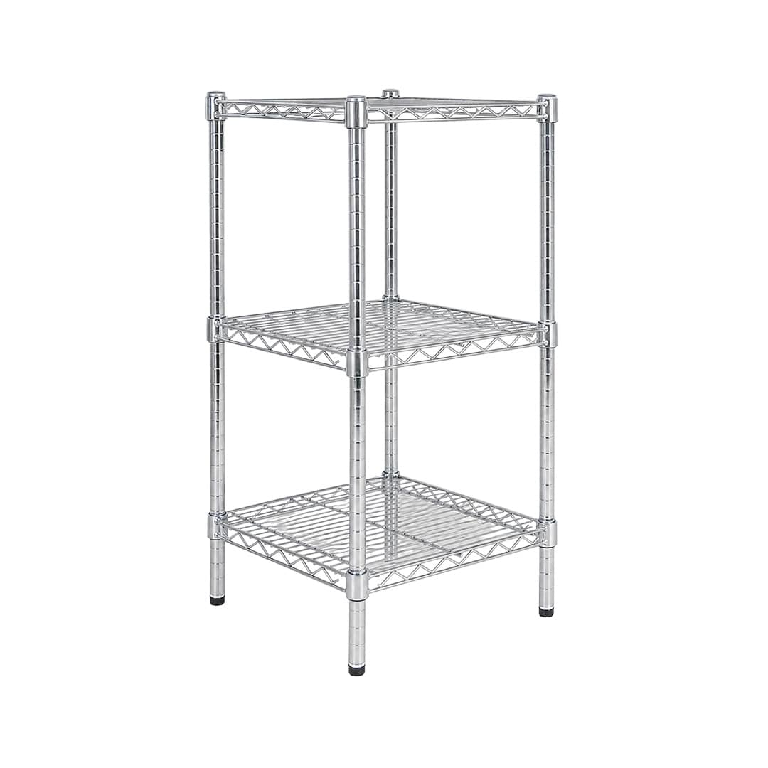 Chrome Wire Dry Store Shelving, 3 Tier, 457 X 457 deep x 900mm high