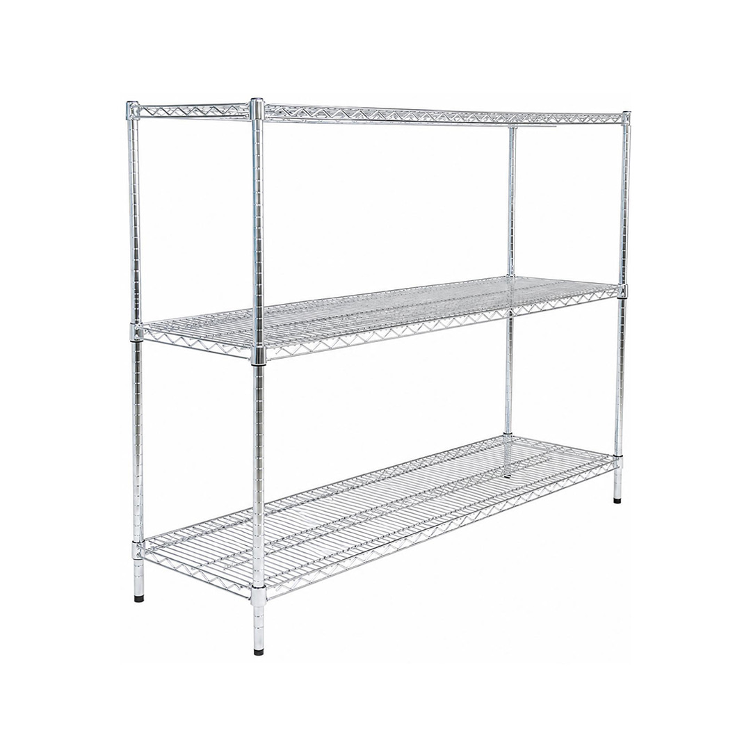 Chrome Wire Dry Store Shelving, 3 Tier, 1524 X 457 deep x 900mm high
