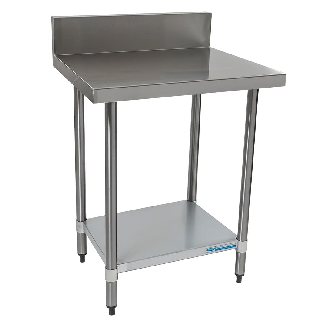 Commercial 304 Grade Stainless Steel Splashback Bench, 600 x 610 x 900mm high