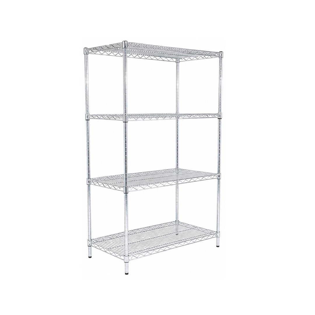 Chrome Dry Store Shelf 4 Tier , 914 X 610 deep x 1500mm high