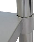 Narrow Stainless Table with Splashback, 1200 X 450 x 900mm high-2780