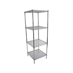 Chrome Dry Store Wire Shelves 4 Tier, 610 X 610 deep x 1800mm high-0