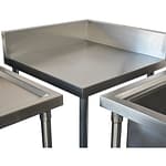 Small Stainless Splashback Corner Bench, matches 700mm sinks and splashback benches. 700 X 700 x 900mm high-0