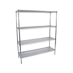 Chrome Wire Shelving 4 Tier, 1524 X 457 deep x 1800mm high-0