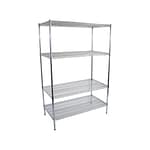 Chrome Dry Store Shelves 4 Tier, 1219 X 610 deep x 1800mm high-0