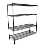 Epoxy Wire Racking Shelves, 4 Tier, 1524 X 610 deep x 1800mm high-0